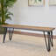 Wood Dining Bench, Rustic Dark Pine Finish