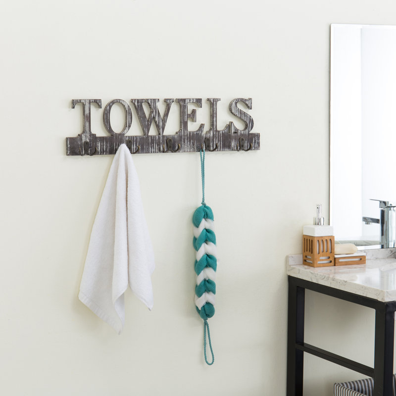 Wood Wall Towel Rack