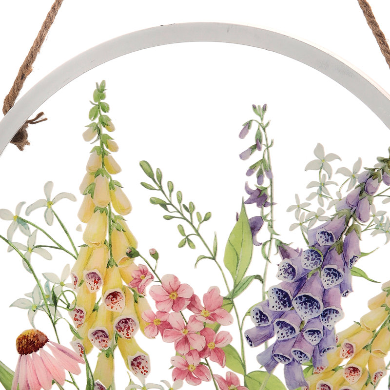 Décoration murale ronde avec jardin encadré