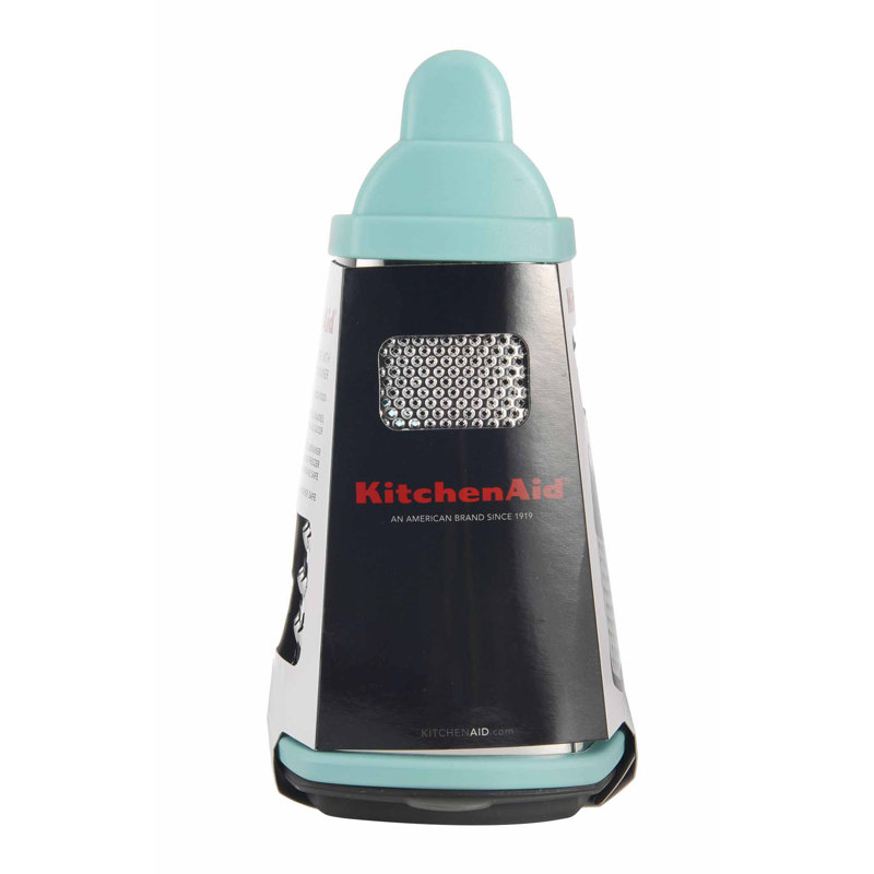 Aqua Stainless Steel Box Grater with Storage Container