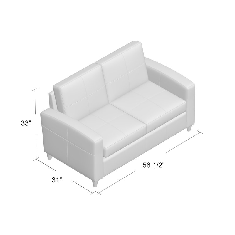 Causeuse en cuir Caswell Wilmot, Espresso