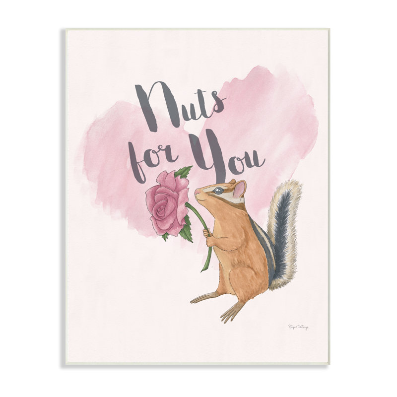 «I'm Nuts for You», impression sur toile, H 15 po x l 10 po, Plaque murale