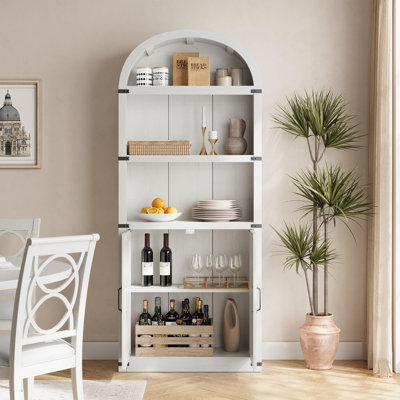 Bibliothèque en bois 71,65 "avec armoire, armoire de rangement à 3 tablettes en bois pour le salon et le bureau