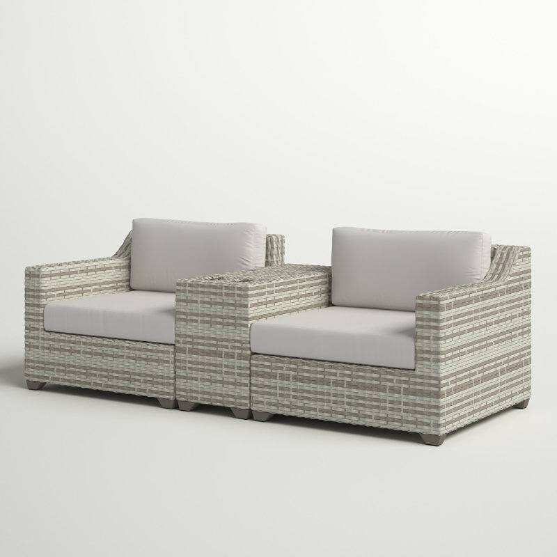 Gerrald 2 - Person Patio Conversation Sets with Cushions