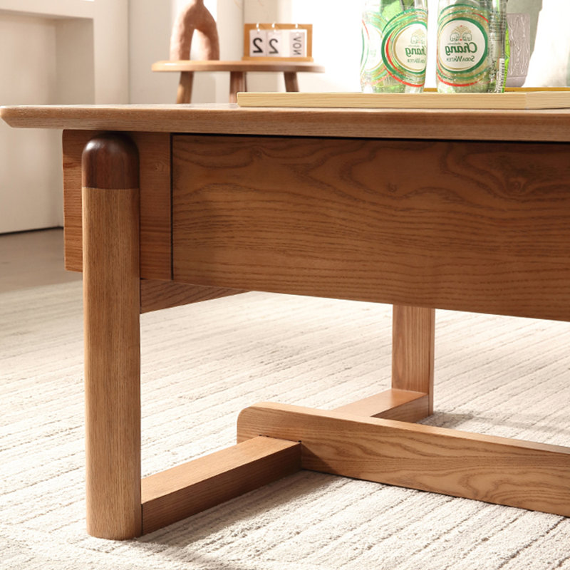 Japanese-style solid wood coffee table