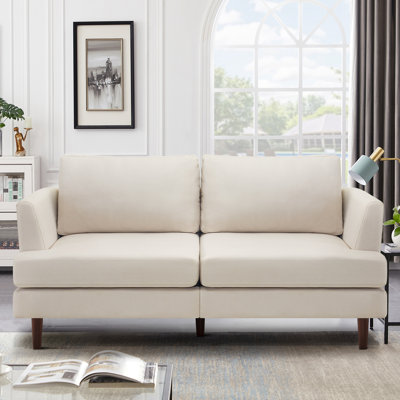 65.75" Upholstered Loveseat Sofa with Arm, Comfy 2 Seater Couch for Apartment, Bedroom, Living Room