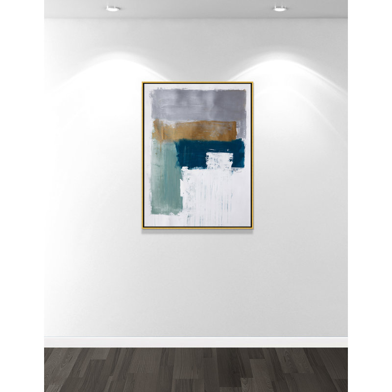 «Quiet Meadow I Print» par Fredrick Ashcroft, Toile avec cadre, L 31,5 po x H 41,5 po, Flotteur doré
