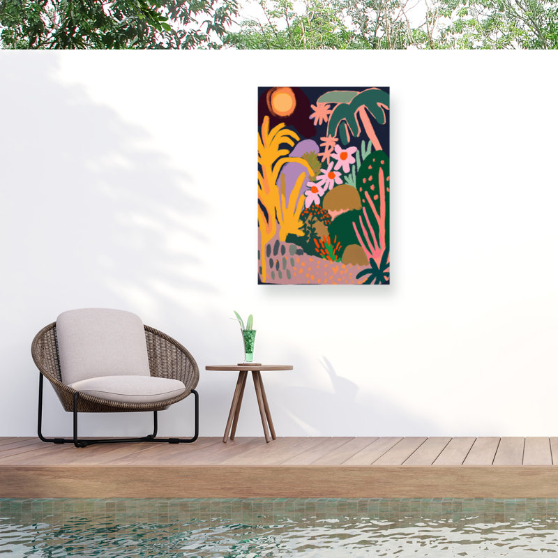 Treechild  Moon Island Outdoor  Canvas, H 12 po x l 19 po