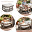 Repose-pieds de patio en aluminium avec coussins Sereno-1831330633