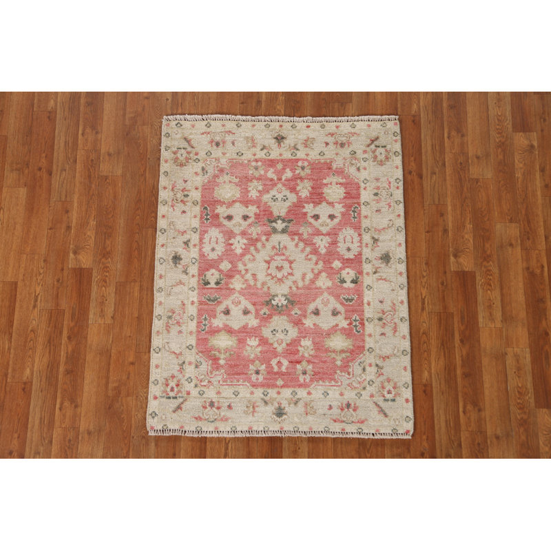 Tapis turque à teinture végétale Oushak noué à la main 3 x 4