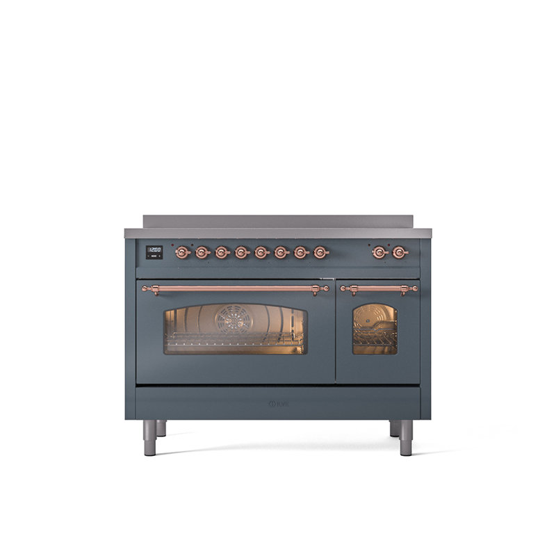 ILVE Nostalgie II 48 in Induction Range, Blue Grey/Copper