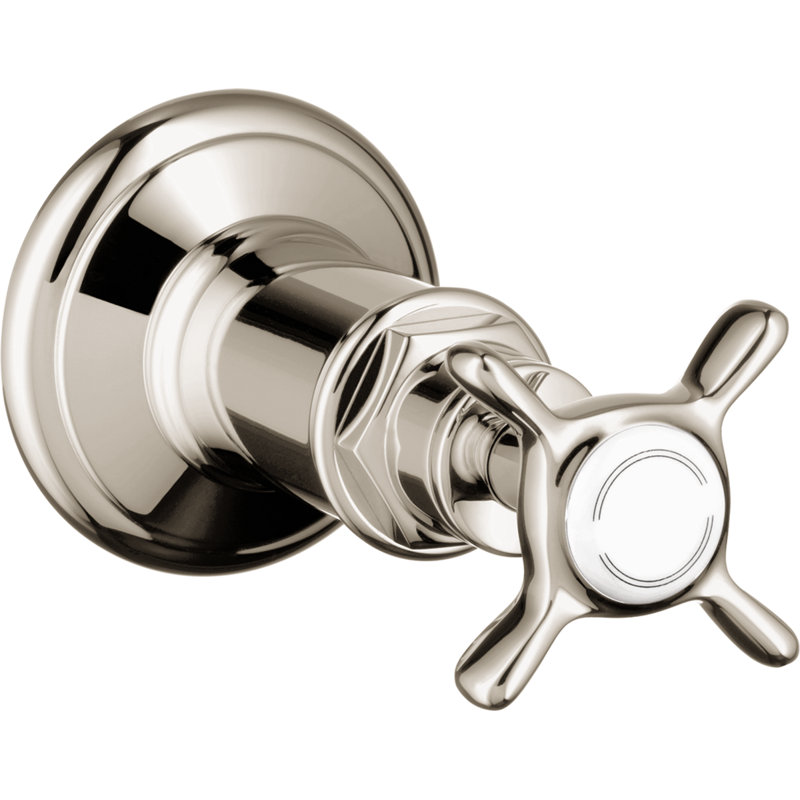 AXOR Montreux Volume Control Trim With Cross Handle Valve Trim Only, Polished Nickel
