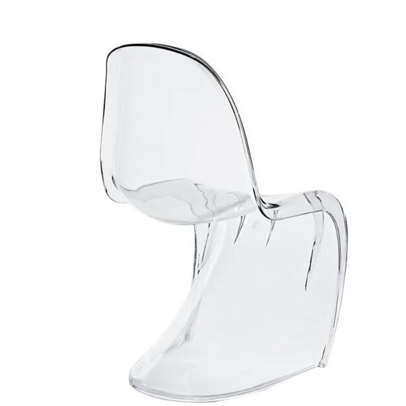 Chaise pour enfant en plastique Momo, Clair