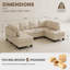 Canapé modulaire en U en similicuir-856054605
