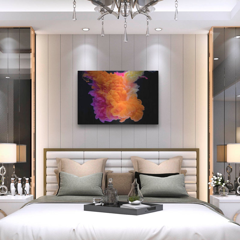 «Orange Burst» par Luxe Portfolio, art mural en métal, H 24 po x l 36 po