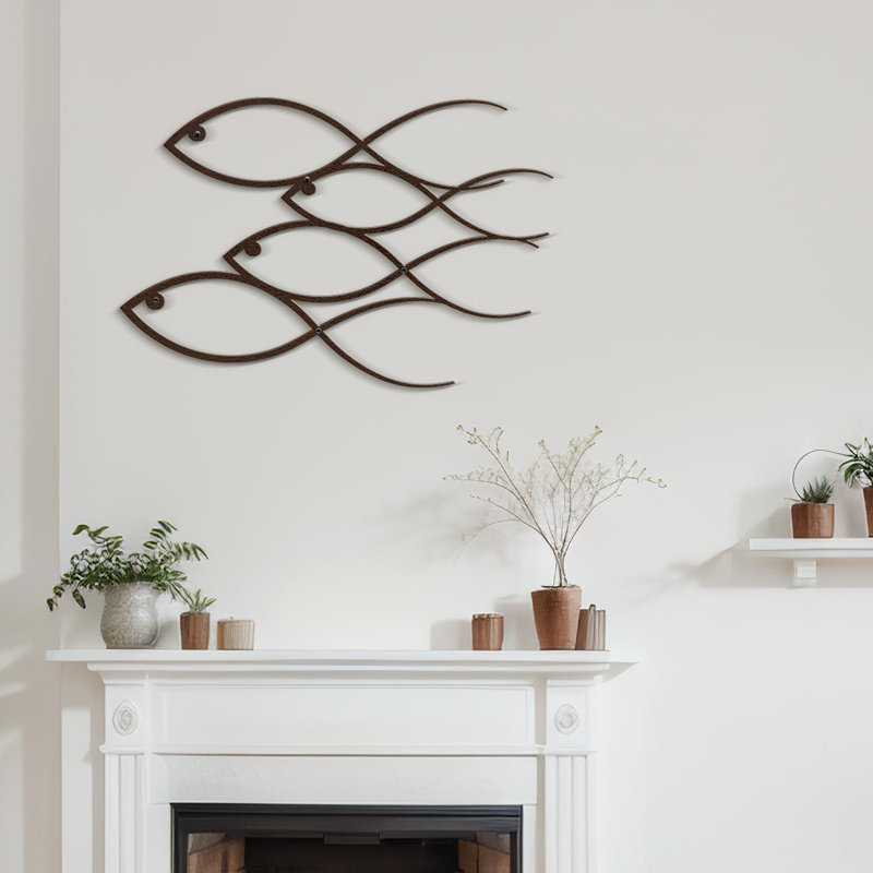 Wall Decor Metal, Bronze, 20" H x 30" W x 0.05" D
