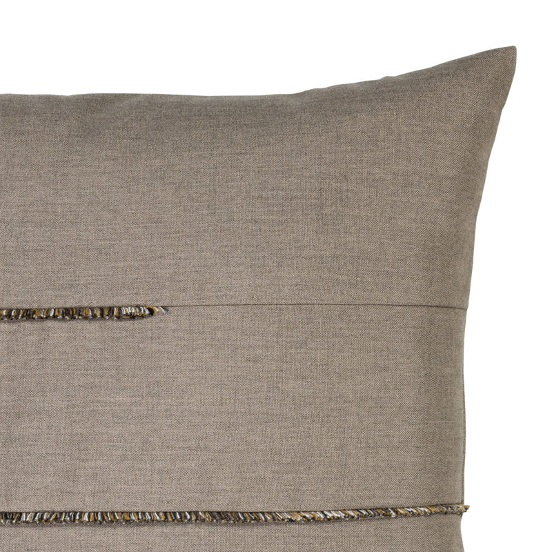 Micro Fringe Outdoor Square Sunbrella® Pillow Cover & Insert, Square 20", Carbon