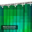 Rideau de douche géométrique bleu-vert clair avec 12 crochets-129040112