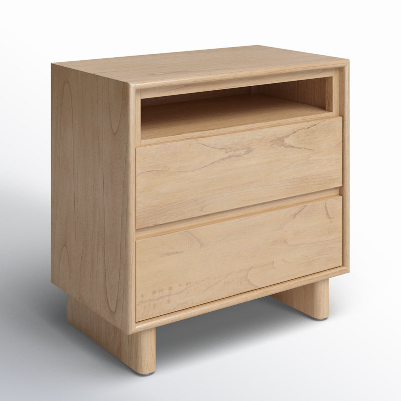 Soleil 2-Drawer Nightstand, Blonde Oak