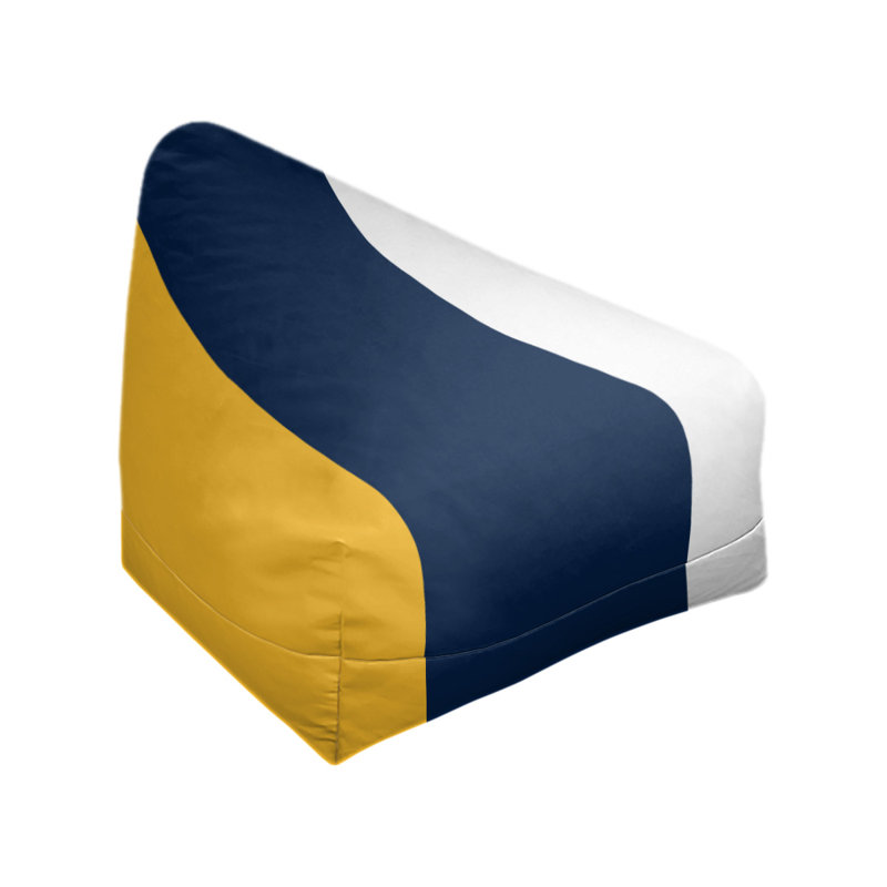 Sac de pois classique, H 30 po x l 27 po x P 27 po, Jaune beurre / bleu / blanc
