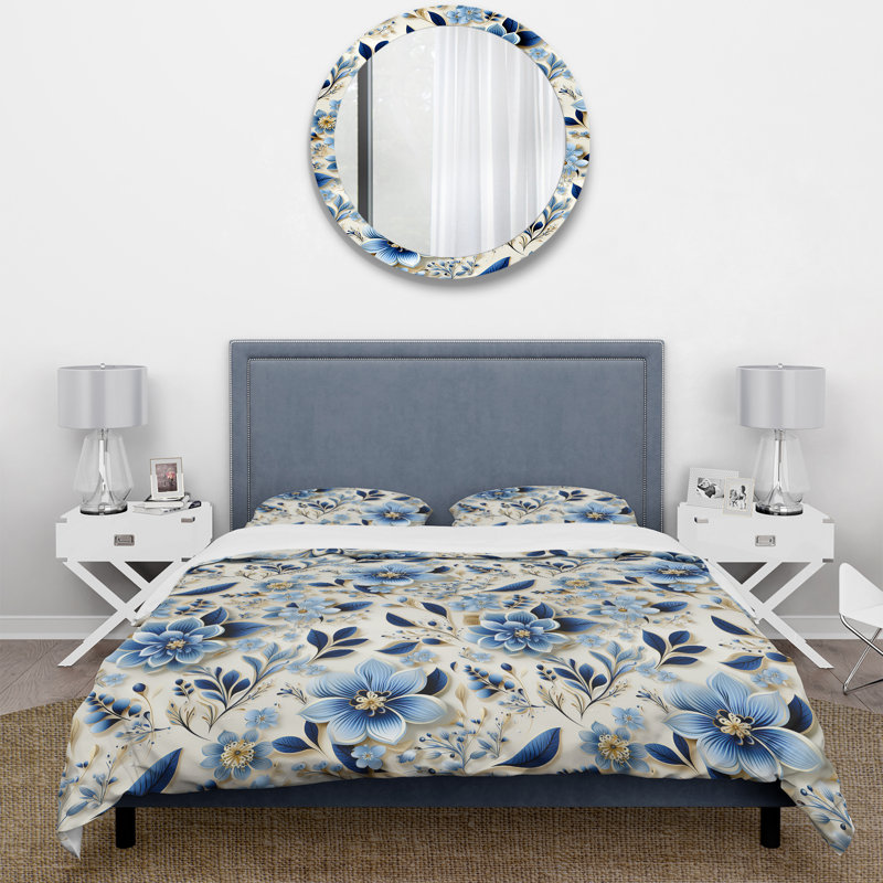 Ensemble de housse de couette à motif cachemire scandinave Simplicity, Housse de couette simple + 1 taie décorative stan