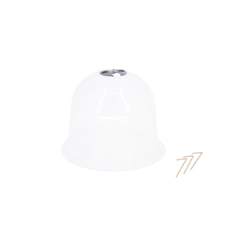 Mini serre de 8 1/4 po de hauteur moyenne en plastique réutilisable, plante cloche de jardin