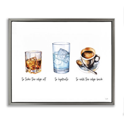  Drôle de whisky et café encadré, art mural flottant par Lux + Me Designs