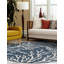 Tapis bleu contemporain Azilynn-598099876