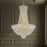 Camelot 31 Light 28in x 40in Pendant in Polished Gold with Clear Optic Crystals