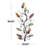 Metal Leaf Multi Colored Wall Decor with Scrolled Vine and Wire Leaf Accents