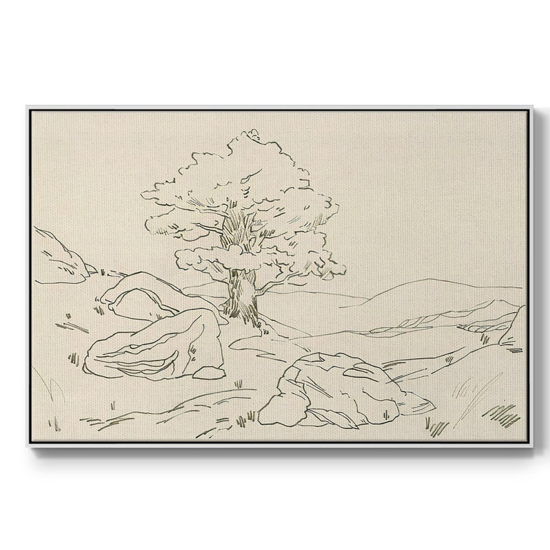 Chêne Christchurch II, Toile avec cadre blanc, H 25 po x l 37 po x P 2 po, Non