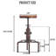 Ensemble de tabourets de bar industriels pour comptoir rétro pour îlot de cuisine, chaise de salle à manger de style campagnard pour salle à manger 24,01 à 29,92 pouces (cuivre)-329458238-315833868