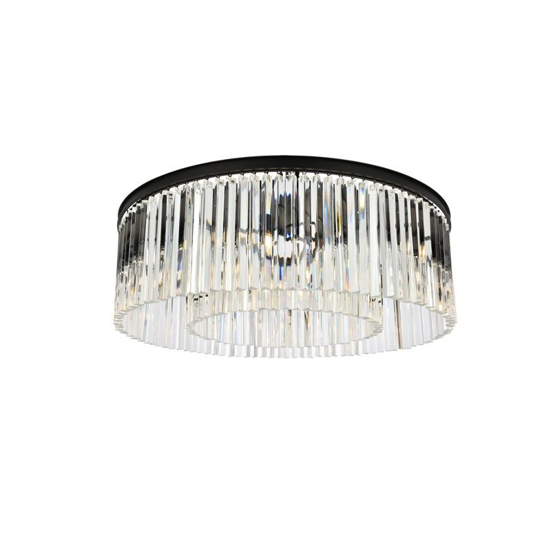 Dahlonega Flush Mount, Mocha Brown, Crystal (Clear)
