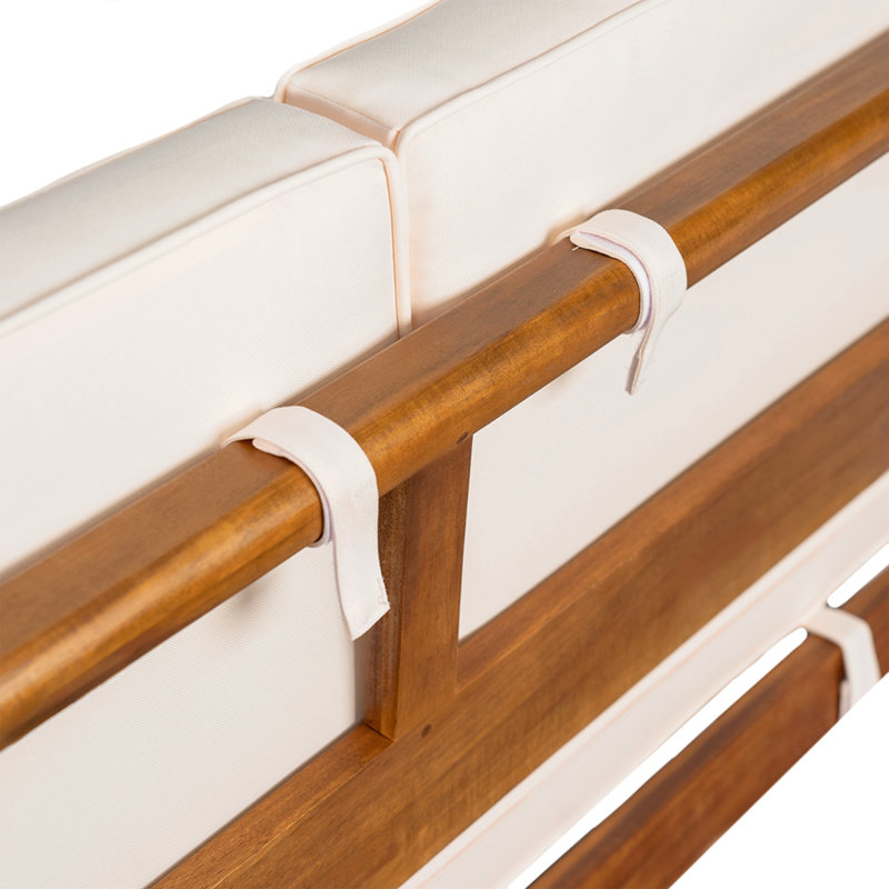 4-PIECE ACACIA WOOD SOFA SET