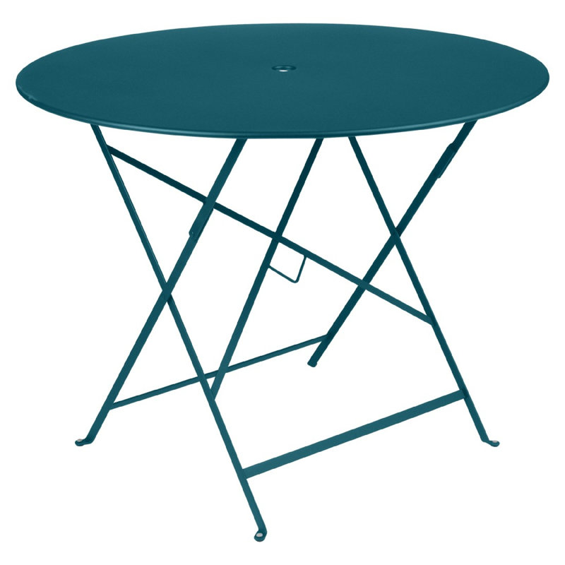 Bistro Outdoor Round Bistro Table, Acapulco Blue, 29" H x 38" W x 38" L