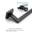 Porte-serviettes en acier inoxydable noir mat de 24 po, fixé au mur pour la salle de bain