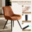 Ensemble de table de salle à manger 31,5 "/ 47" en bois avec tablette de rangement semi-ouverte, comprenant 2 à 4 chaises rembourrées en tissu-1433461873-1433461875