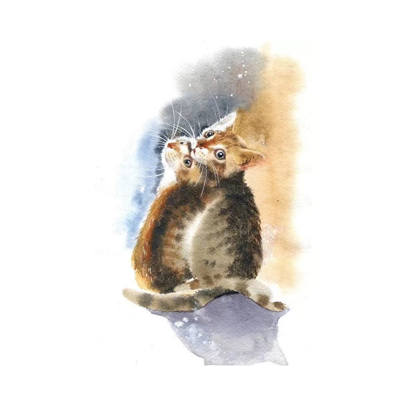 Two Kittens by Marina Ignatova - Wrapped Canvas Gallery-Wrapped Canvas Giclée, 30.48cm H x 20.32cm W