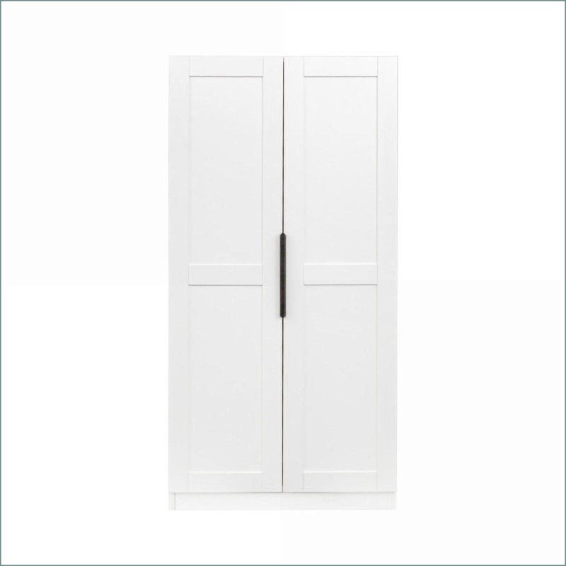 Cabinets, 62.99in Off-White Freestanding Kitchen Pantry with Doors &amp; Shelves | Minimalist | MDF