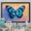 «Abstract Turquoise Butterfly», reproduction sur toile flottante