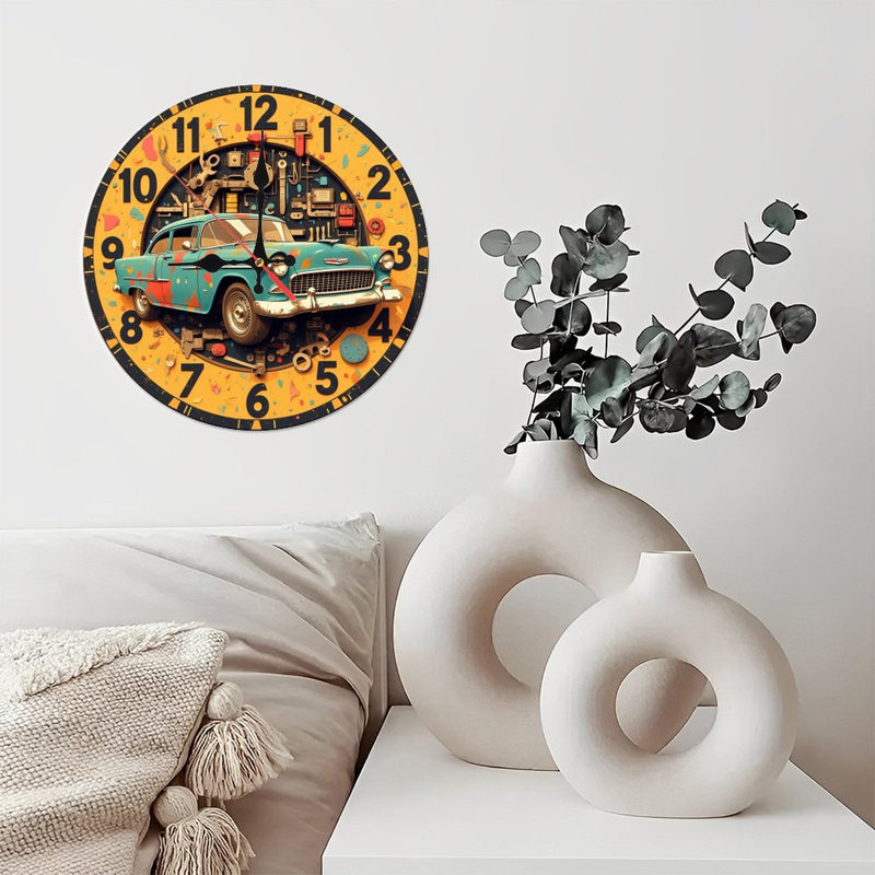 Horloge de voiture classique rétro