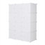 Armoire de chambre blanche de 45 x 105 x 140 cm (17,7 x 41,4 x 55,2 pouces), offrant un espace de rangement et pesant 8,6 kg.