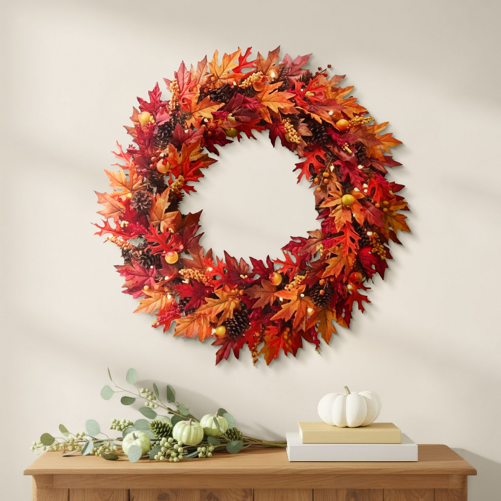 Maple 36" Lighted Wreath