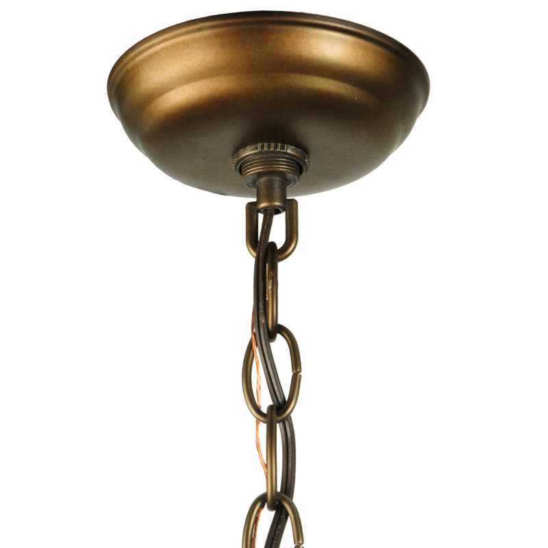 Rustic Copper Glass LED Indoor/Outdoor Pendant Light