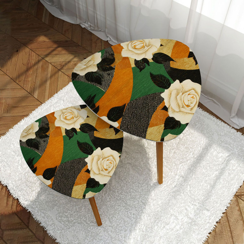 Ensemble de 2 tables basses gigognes Triangle