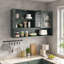 Armoire murale en verre 47,25 po à quatre portes, murale, adaptée