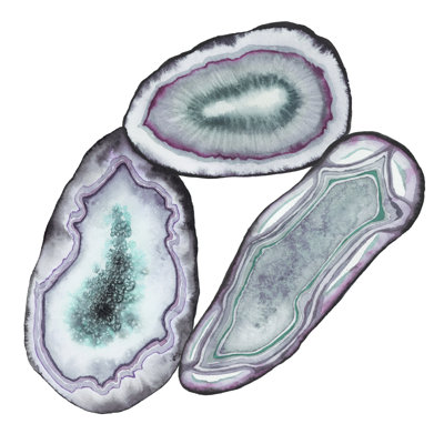 Geode Gems III - Wrapped Canvas Print