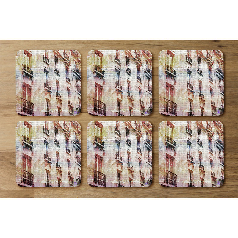 Square 6 Piece Coaster Set
