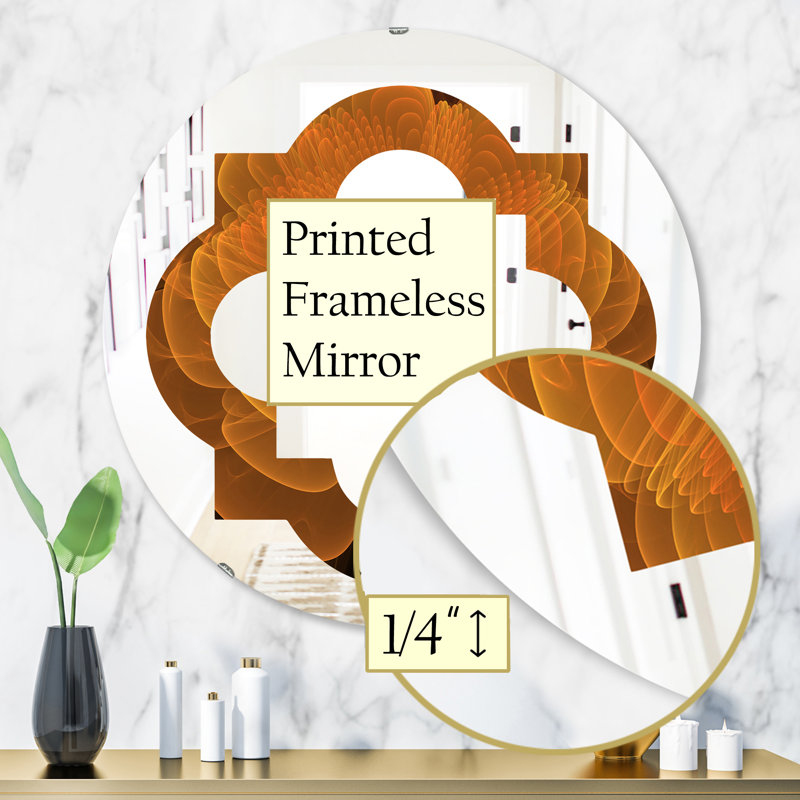 Miroir mural éclectique sans cadre, 31,5 po x 31,5 po