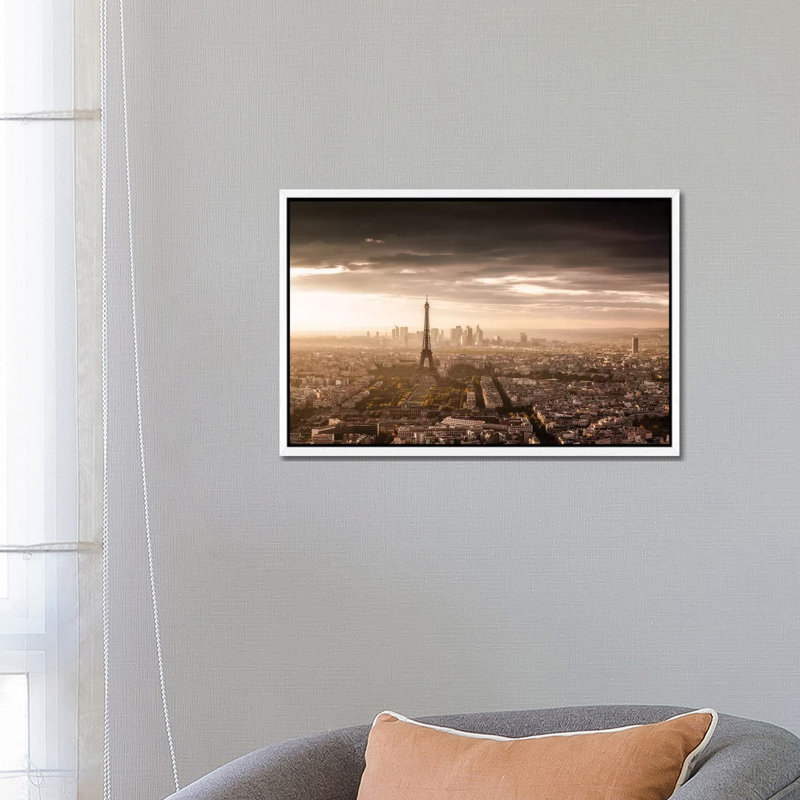 Paris Magnificence by Jaco Marx - Print on Canvas, White Floater Framed, 45.72cm H x 66.04cm W x 3.81cm D